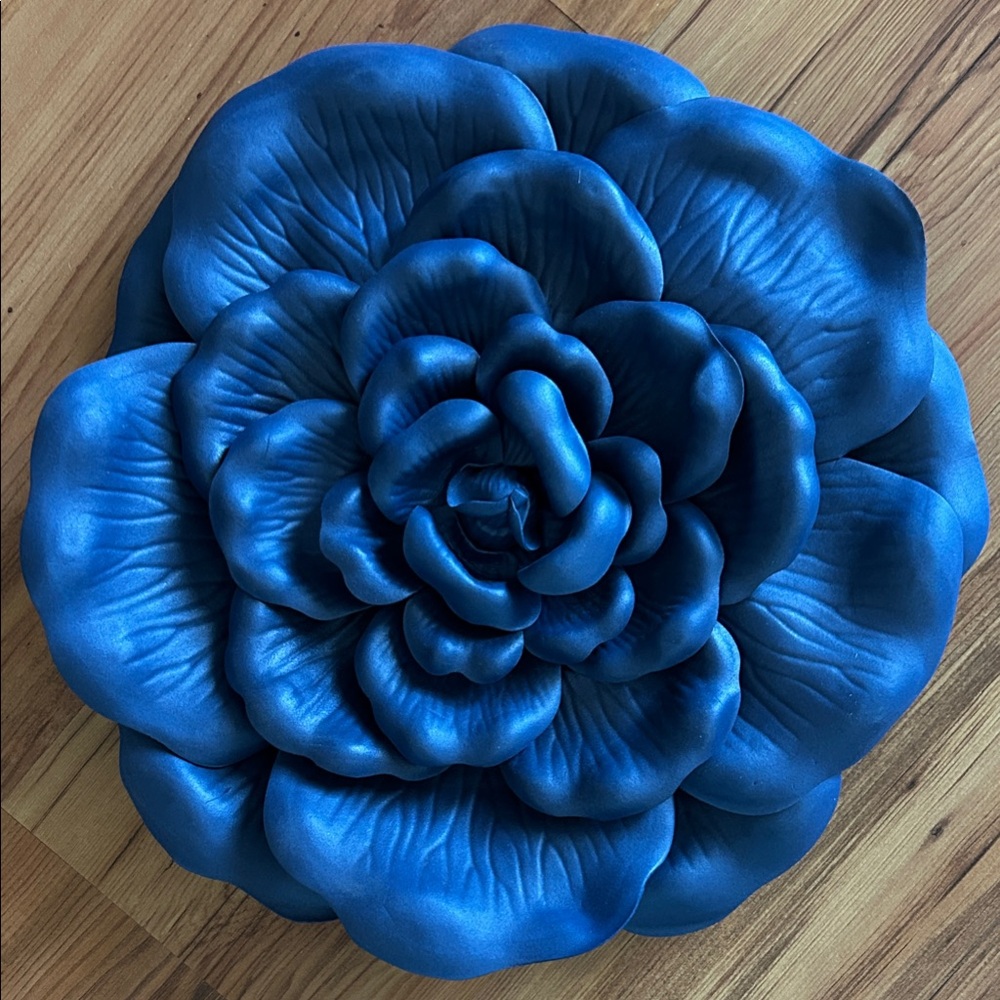 Hobby Lobby Navy Floral Metal Art 13 1/2” X 13 1/2”